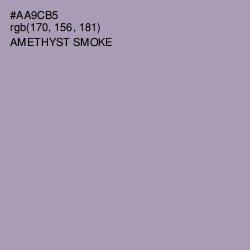 #AA9CB5 - Amethyst Smoke Color Image